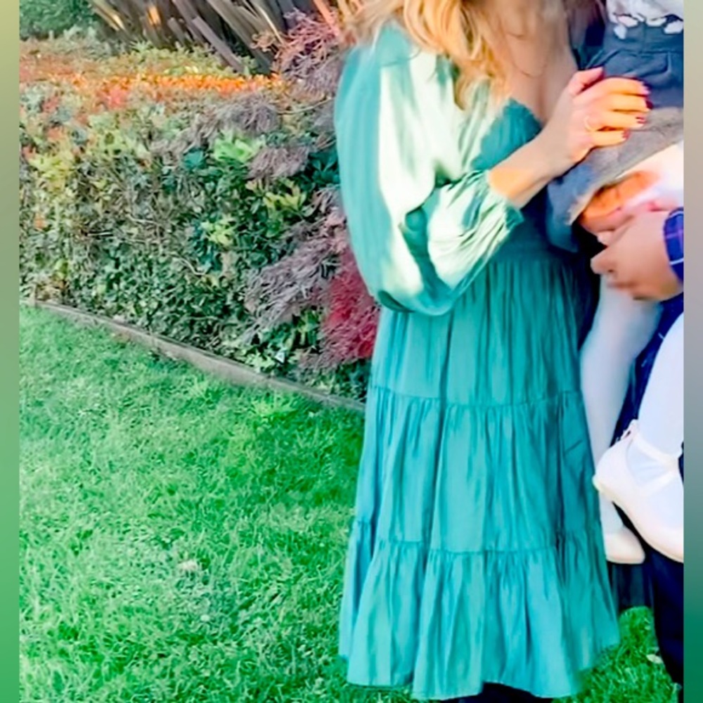 Green Long Sleeved Entro Dress